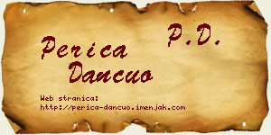 Perica Dančuo vizit kartica